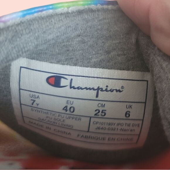 Champion Tie-Dye Slides, Multi Rainbow - Size 7Y (Men's 7 / Women's 8.5) - Picture 4 of 5